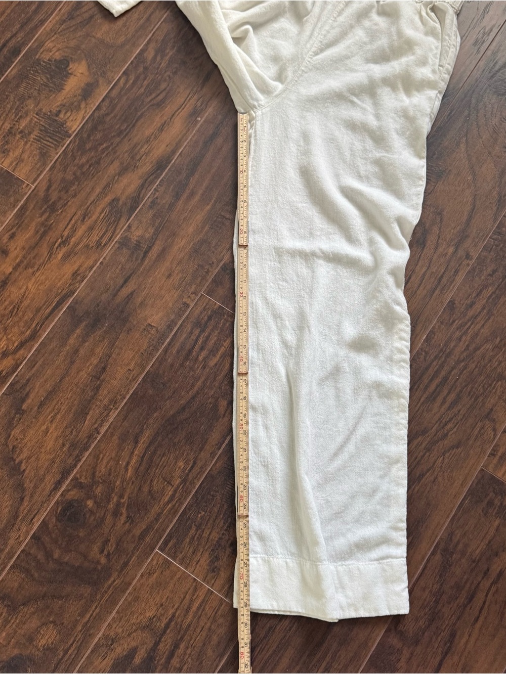 Carve Designs Small White Nico Linen Blend Pants - Picture 8 of 10